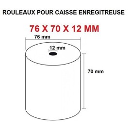 Generic Papier Thermique Imprimante De Caisse 80 X 80 X 12 Mm - Lot De 10 -  Blanc - Prix pas cher