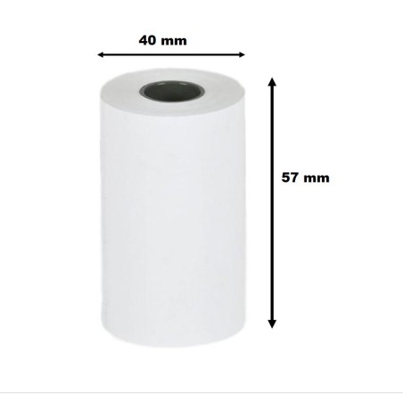 Lot De 20 Rouleaux Papier Thermique TPE 57x40mm - Sans BPA, Pour Terminal Paiement Carte Bancaire