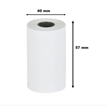 Rouleau tpe 57mm x 14m x 12mm – Rouleaux pour terminal carte bancaire –  Bobine papier thermique 57x35x12 - sans BPA (20 Bobines) : :  Fournitures de bureau