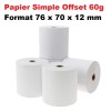 10 Rouleaux, bobines de caisse Papier offset non thermique 76 x 70 x 12 pour imprimante avec ruban 10 Rouleaux, bobines de caisse Papier offset non thermique 76 x 70 x 12 pour imprimante avec ruban