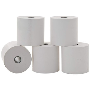 5 rouleaux papier thermique FSC sans BP, 57 mm x 25 m x 13 mm
