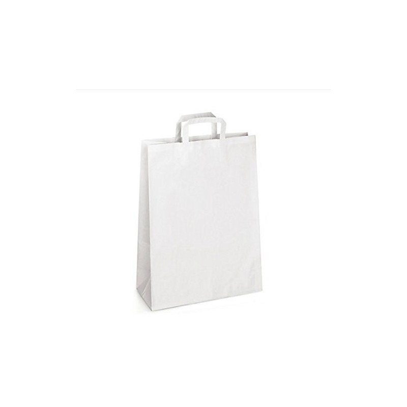 Sacs boutique papier 11 Litres avec poignées blanc