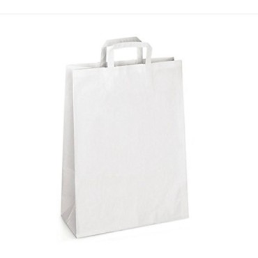 Sacs boutique papier 11 Litres avec poignées blanc