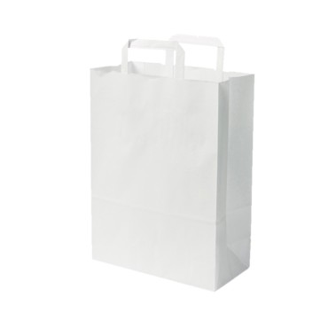 Sacs boutique papier 11 Litres avec poignées blanc