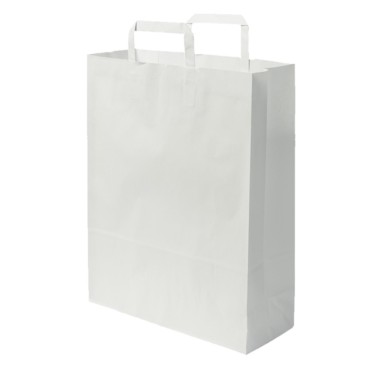 Sacs boutique papier 16 Litres avec poignées blanc