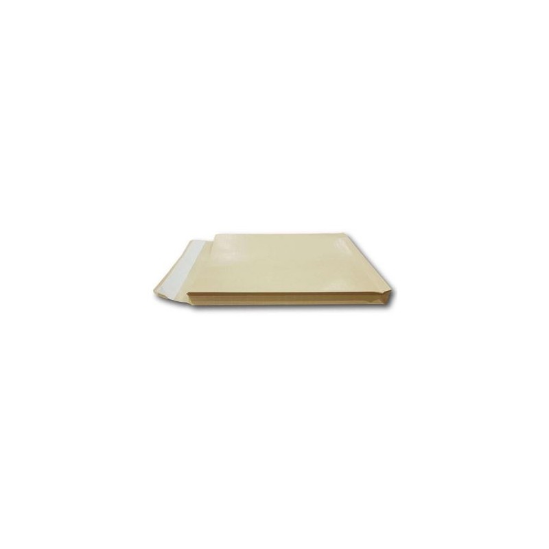 Lot de 10 - Grande enveloppe - pochette BLANCHE à soufflet 260 X 330 + 30  mm papier blanc extérieur marron intérieur 115 g fond pincé pour maintenir  le contenu Fermeture bande adhésive autocollante : : Fournitures  de bureau