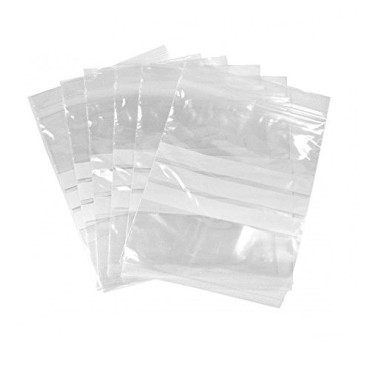 Sachet zip 3 bandes écritures 40 x 60mm