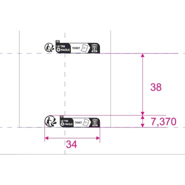 Lot de 50 - Bobines, rouleau thermique 57 x 30 x 12 pour machine carte  bancaire et imprimante portative type lngenico 8550, mini rouleaux Format :  57 x 30 x 12 (lot de 50) : : Fournitures de bureau