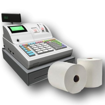 5 Bobine Papier Thermique, 80 x 80 x 12 mm, rouleau thermique pour ticket de caisse et reçus. 1 pli
