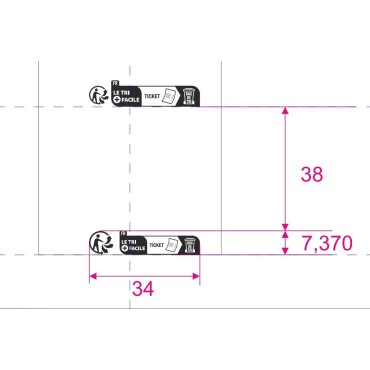 Rouleau tpe 57mm x 14m x 12mm – Rouleaux pour terminal carte bancaire –  Bobine papier thermique 57x35x12 - sans BPA (20 A576